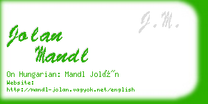 jolan mandl business card